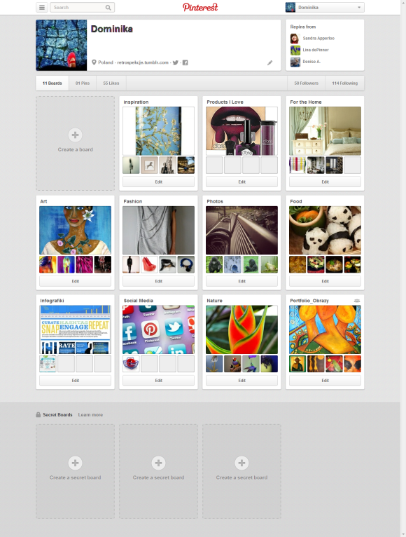 Pinterest new layout